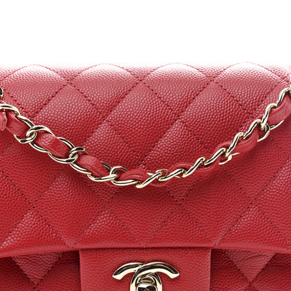 Chanel Caviar Quilted Small Double Flap Red 8 of 11