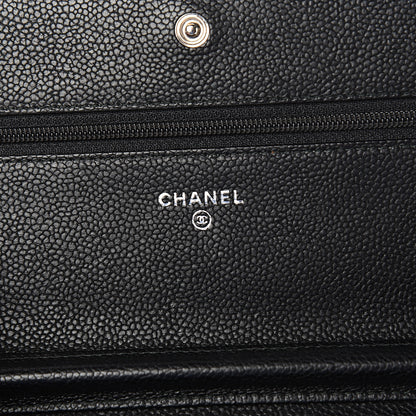 Chanel Caviar Quilted Boy Wallet On Chain WOC Black 5 of 10