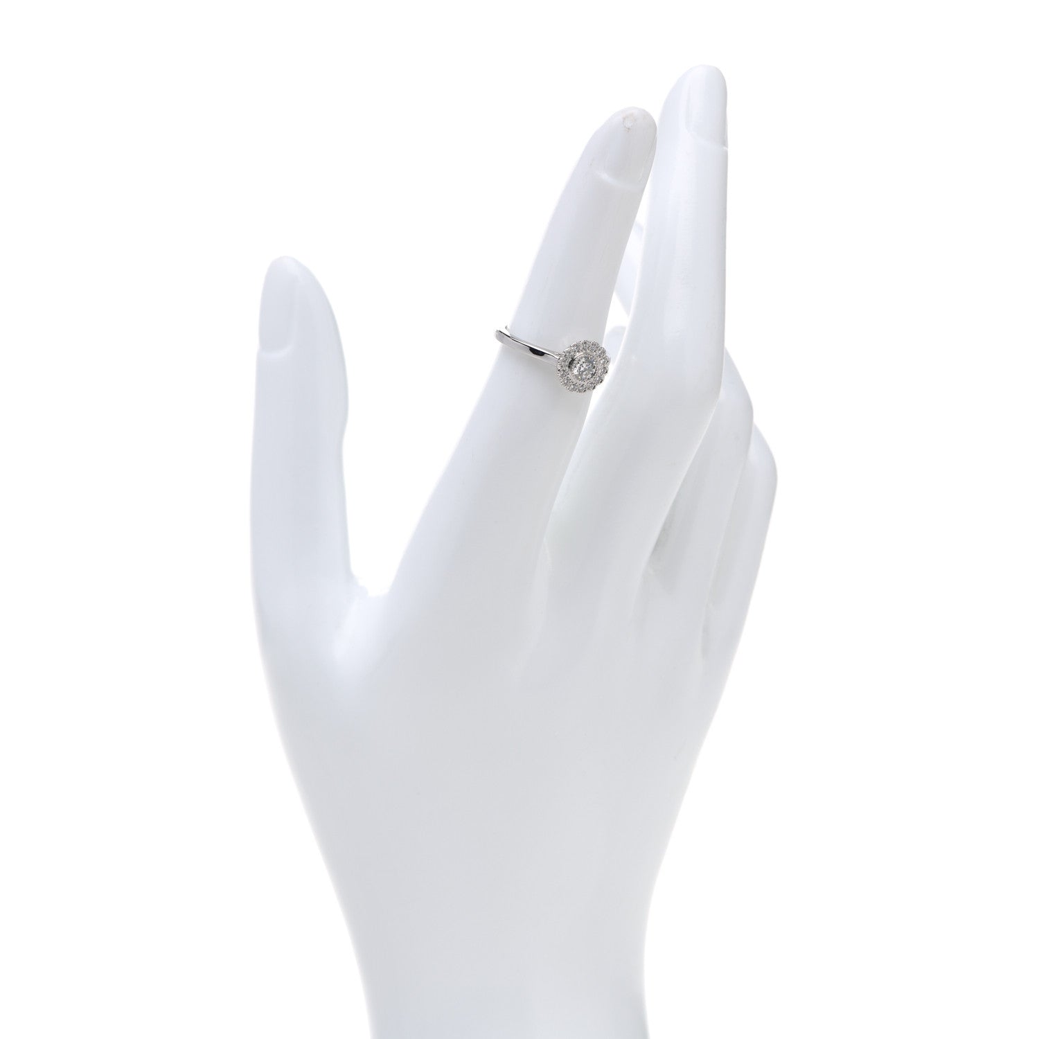 Tiffany Platinum Diamond Round Enchant Flower Ring 49 5 2 of 7
