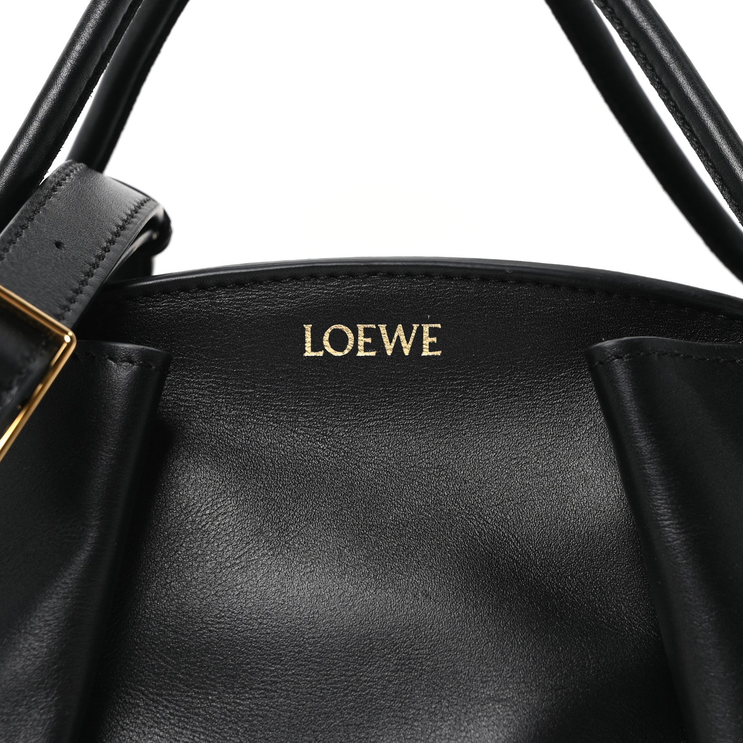 Loewe Shiny Nappa Calfskin Small Paseo Bag Black 7 of 9