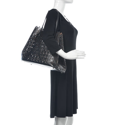 Alaia Calfskin Laser Cute Mina 32 Bag Black 2 of 14