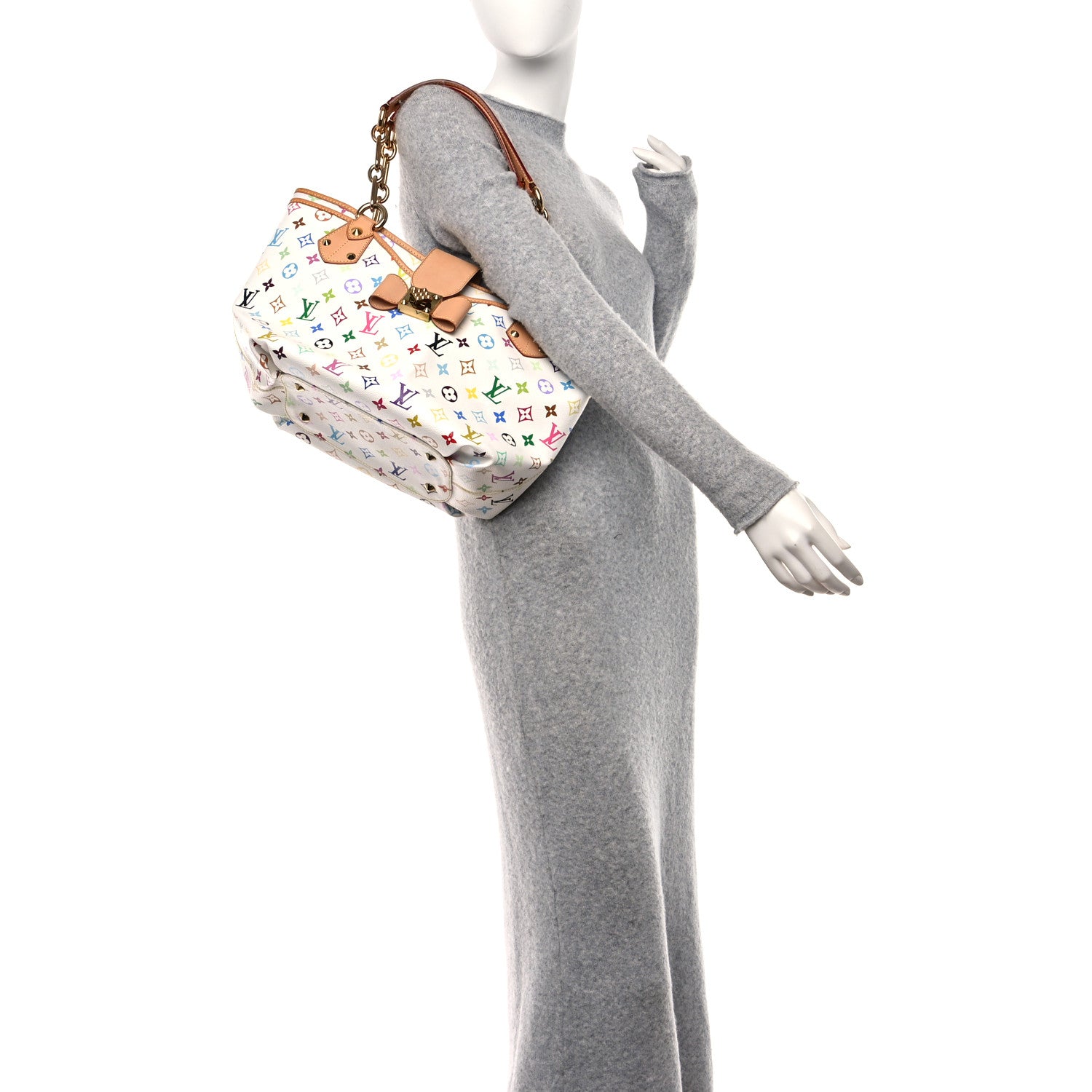 Louis Vuitton LOUIS VUITTON Monogram Multicolor Annie GM White 2 of 9