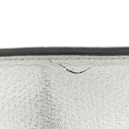 Valentino Garavani Metallic Grainy Calfskin Mini Vlogo Hobo Bag Silver 10 of 15
