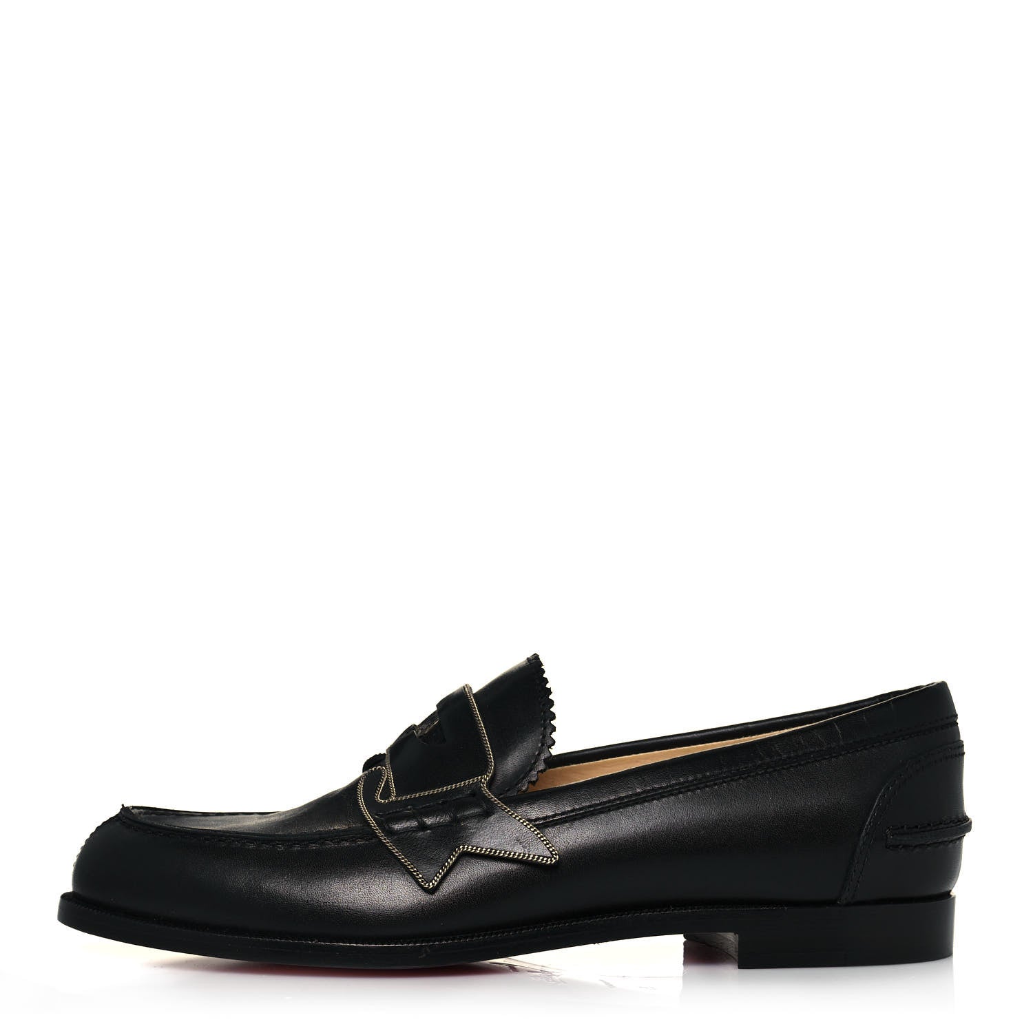 Christian Louboutin Calfskin Monana Flat Loafers 35 Black 1 of 8