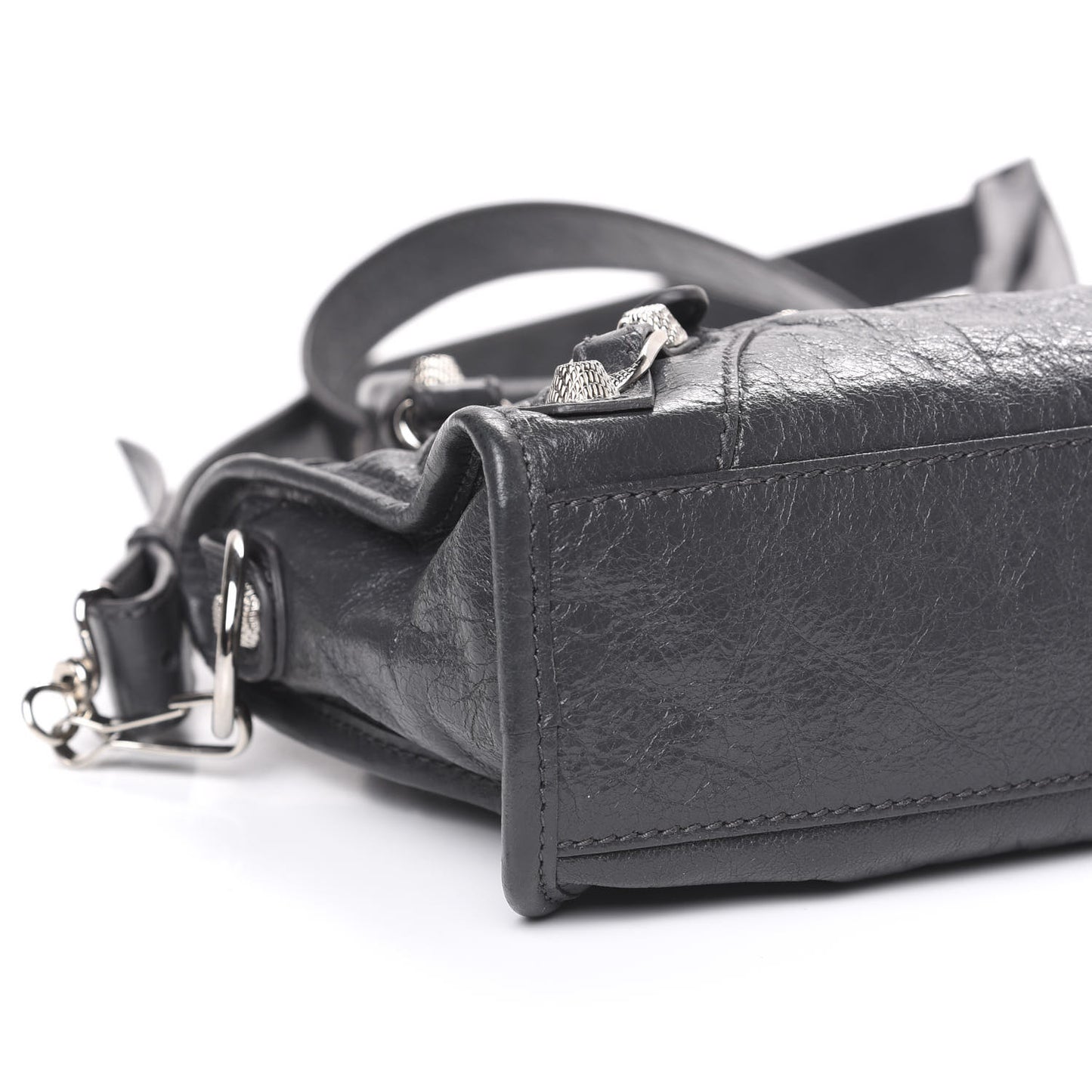 Agneau Giant 12 Silver Hardware Mini City Gris Fossile
