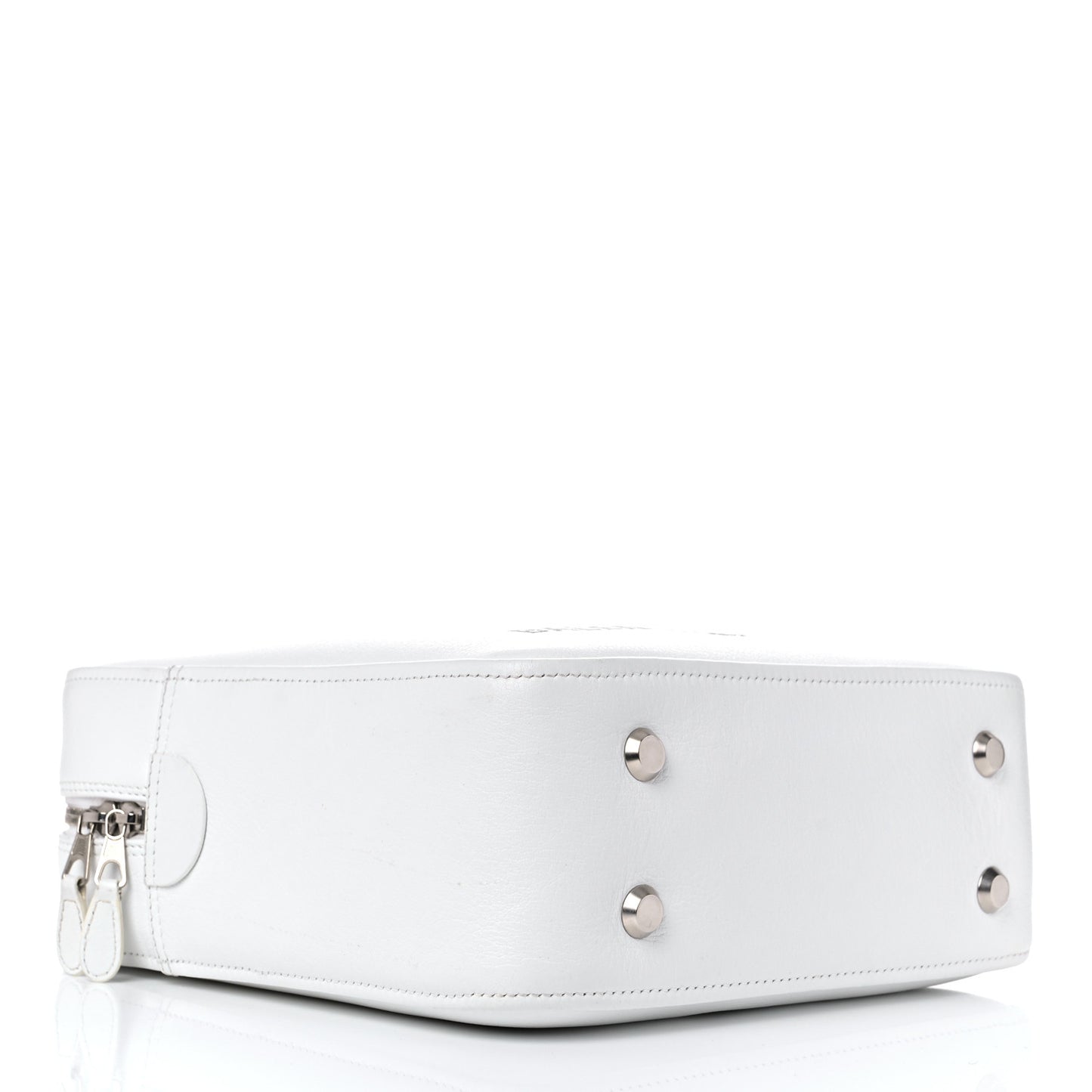 Calfskin S Triangle Duffle White