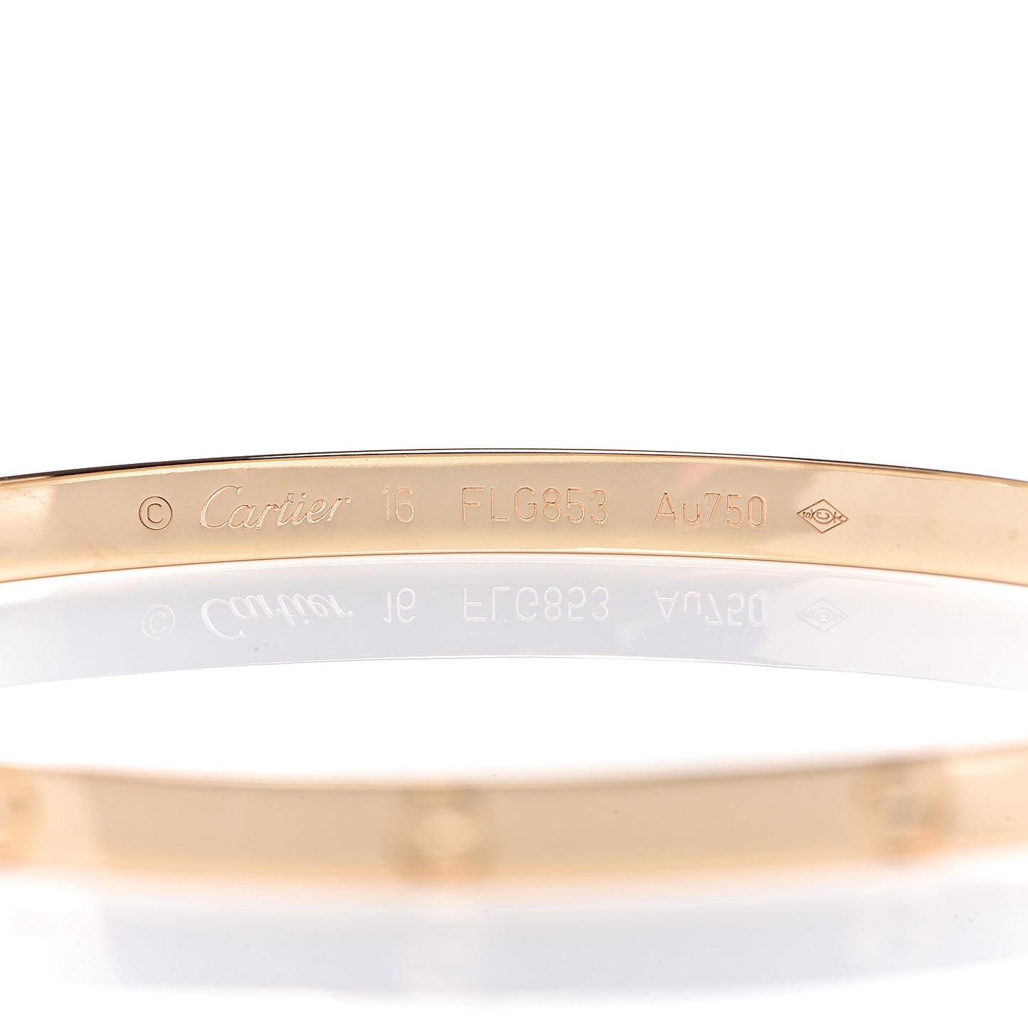 18K Yellow Gold Small LOVE Bracelet 16