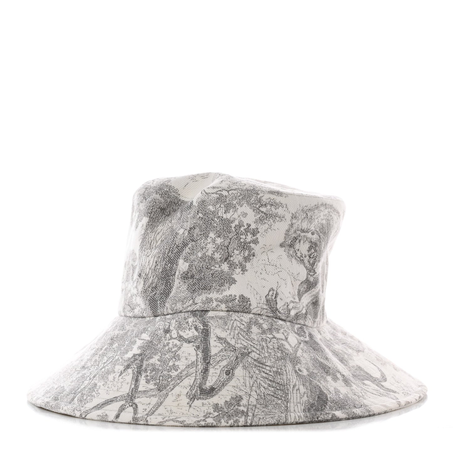 Cotton Dioriviera Toile De Jouy Bob Brim Bucket Hat 57 Gray