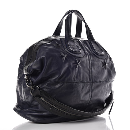Givenchy Calfskin Star Embossed Studded Large Nightingale Navy 3 of 9
