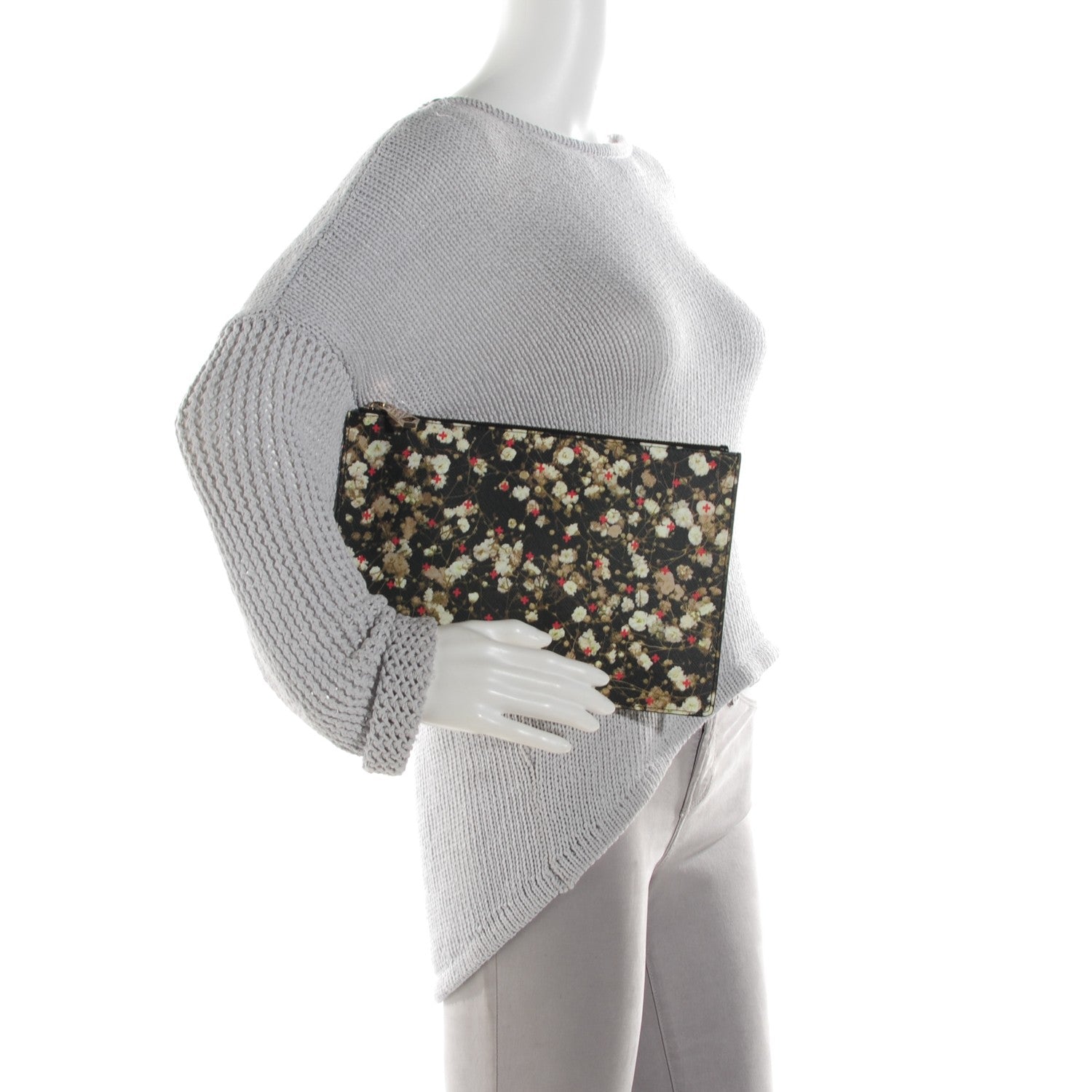 Givenchy Canvas Baby's Breath Print Medium Zip Pouch 2 of 7
