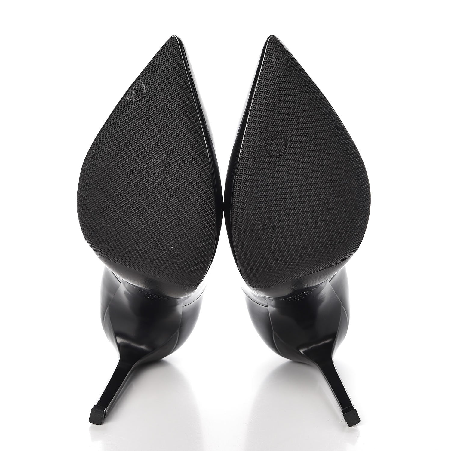 Saint Laurent Patent Paris 110 Escarpin Thorn Pumps 37 Black 5 of 11