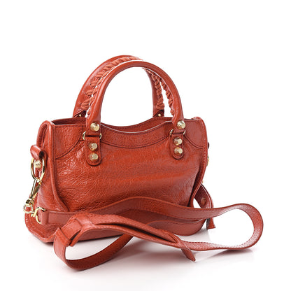 Balenciaga Agneau Giant 12 Gold Hardware Mini City Rouge Ambre 2 of 9