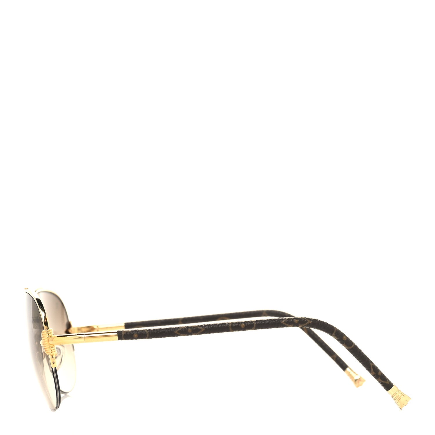 Louis Vuitton Monogram Petite Viola Pilote Aviator Sunglasses Z0571U Brown 3 of 8