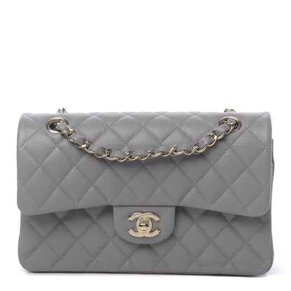 Chanel Caviar Quilted Small Double Flap Grey 1 of 11