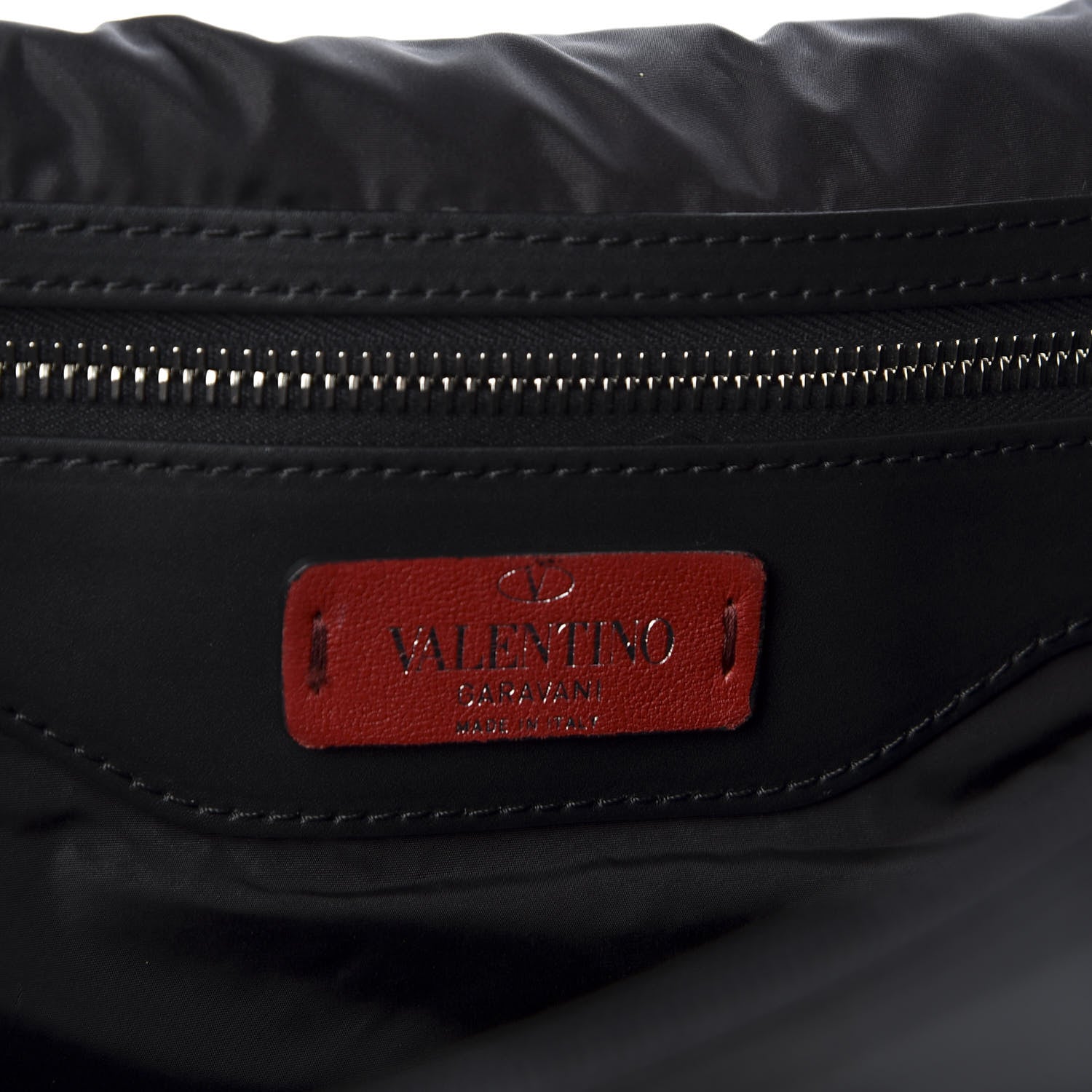 Valentino Garavani Shiny Canvas VLTN Large Messenger Bag Black 8 of 10
