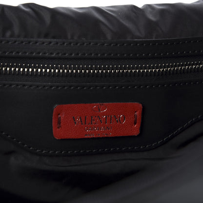 Valentino Garavani Shiny Canvas VLTN Large Messenger Bag Black 8 of 10