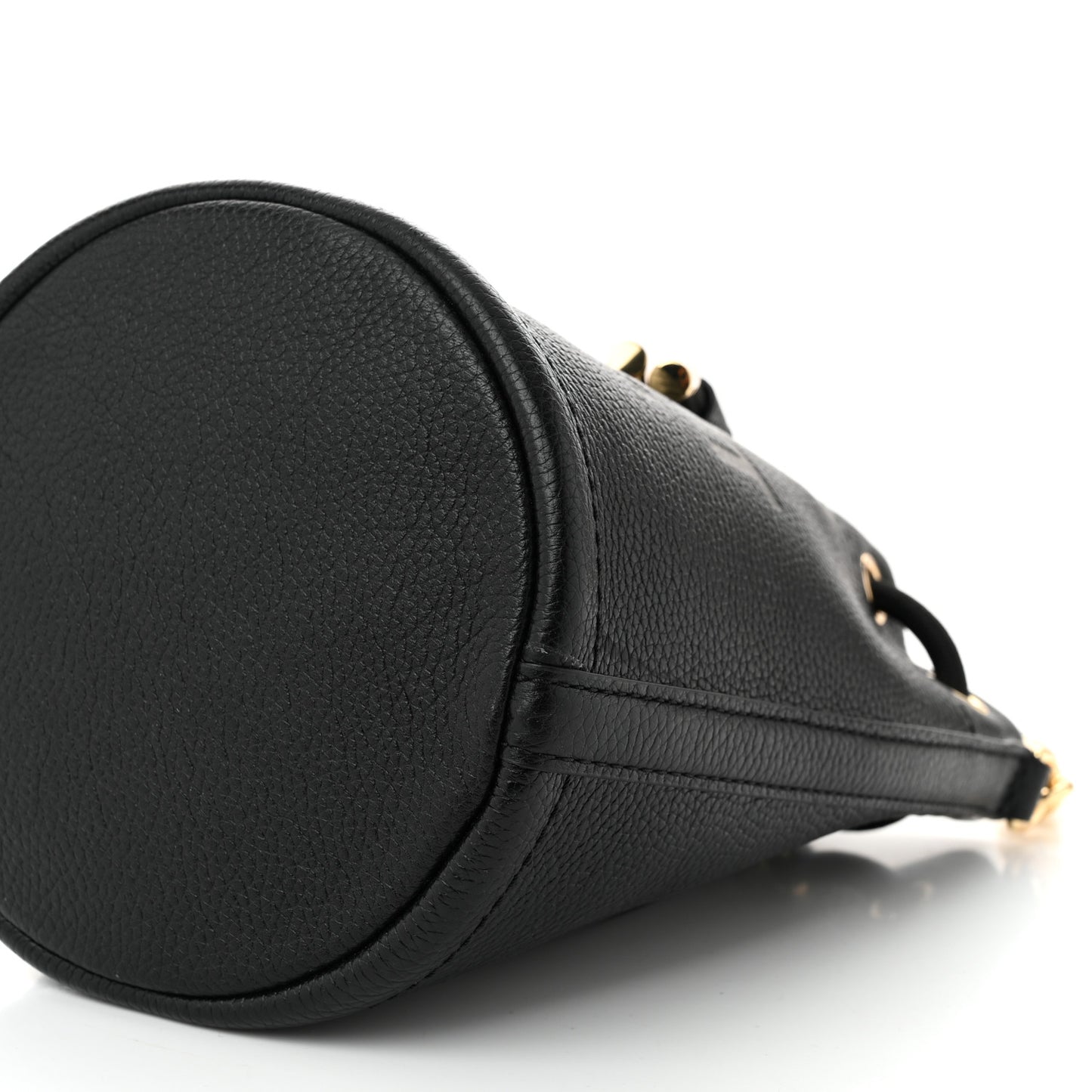 Grained Calfskin Mini The Bucket Bag Black