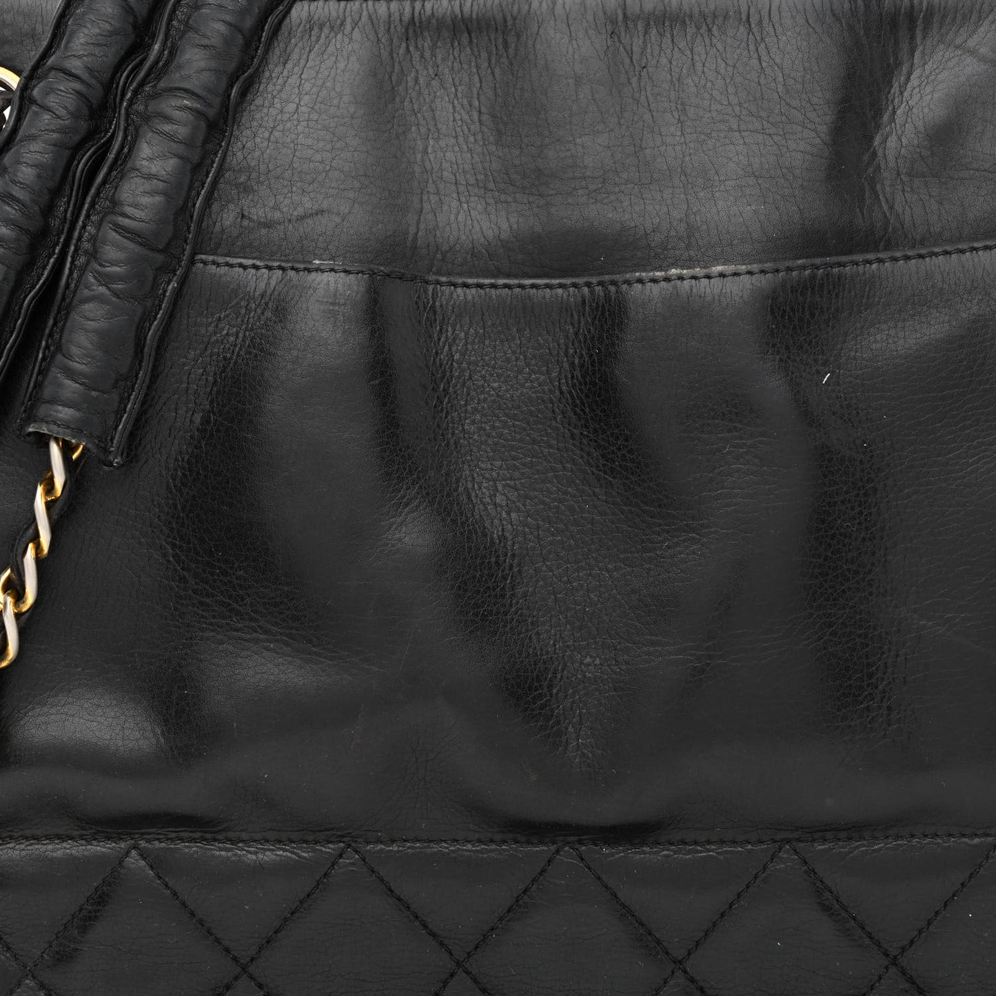 Lambskin Quilted Shoulder Bag Black