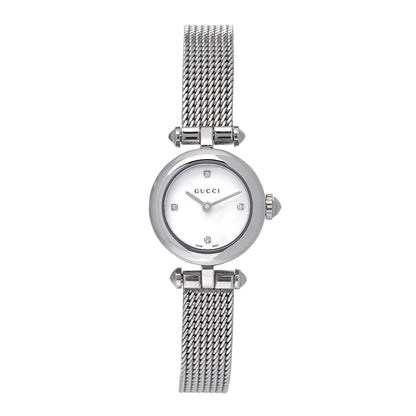 Gucci Stainless Steel Diamond Mother of Pearl 22mm Diamantissima Mesh Quartz Watch 1 of 5