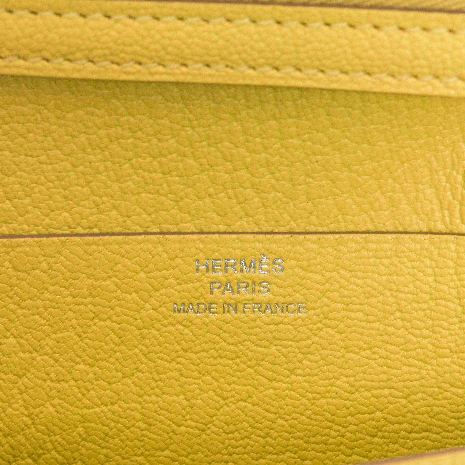 Hermes Chevre Mysore Bearn Gusset Wallet Lime 6 of 6
