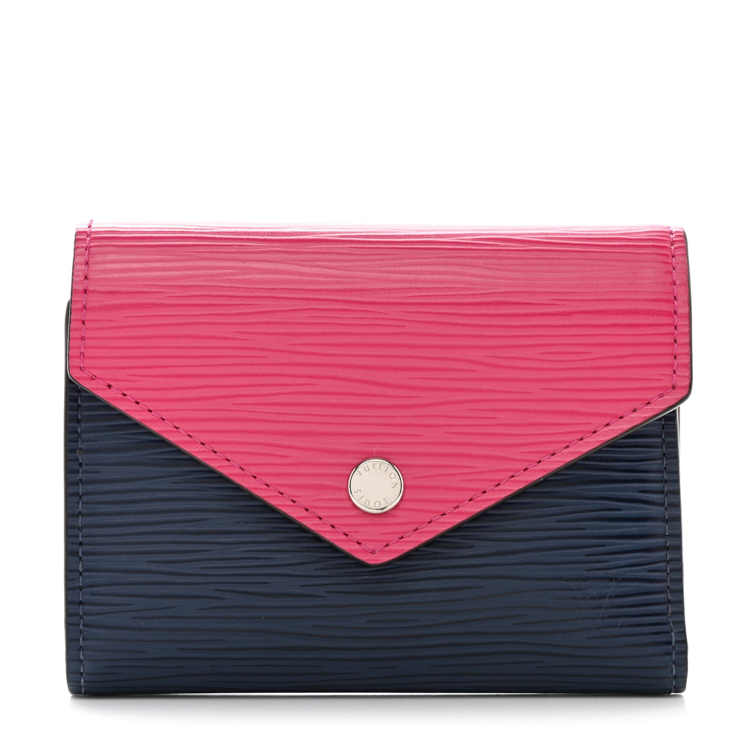 Epi Victorine Wallet Indigo Hot Pink