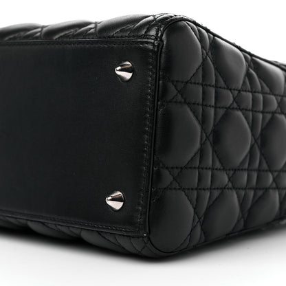 Christian Dior Lambskin Cannage Medium Lady Dior Black 8 of 9