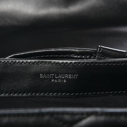 Saint Laurent Calfskin Y Quilted Monogram Small Loulou Backpack Black 6 of 8