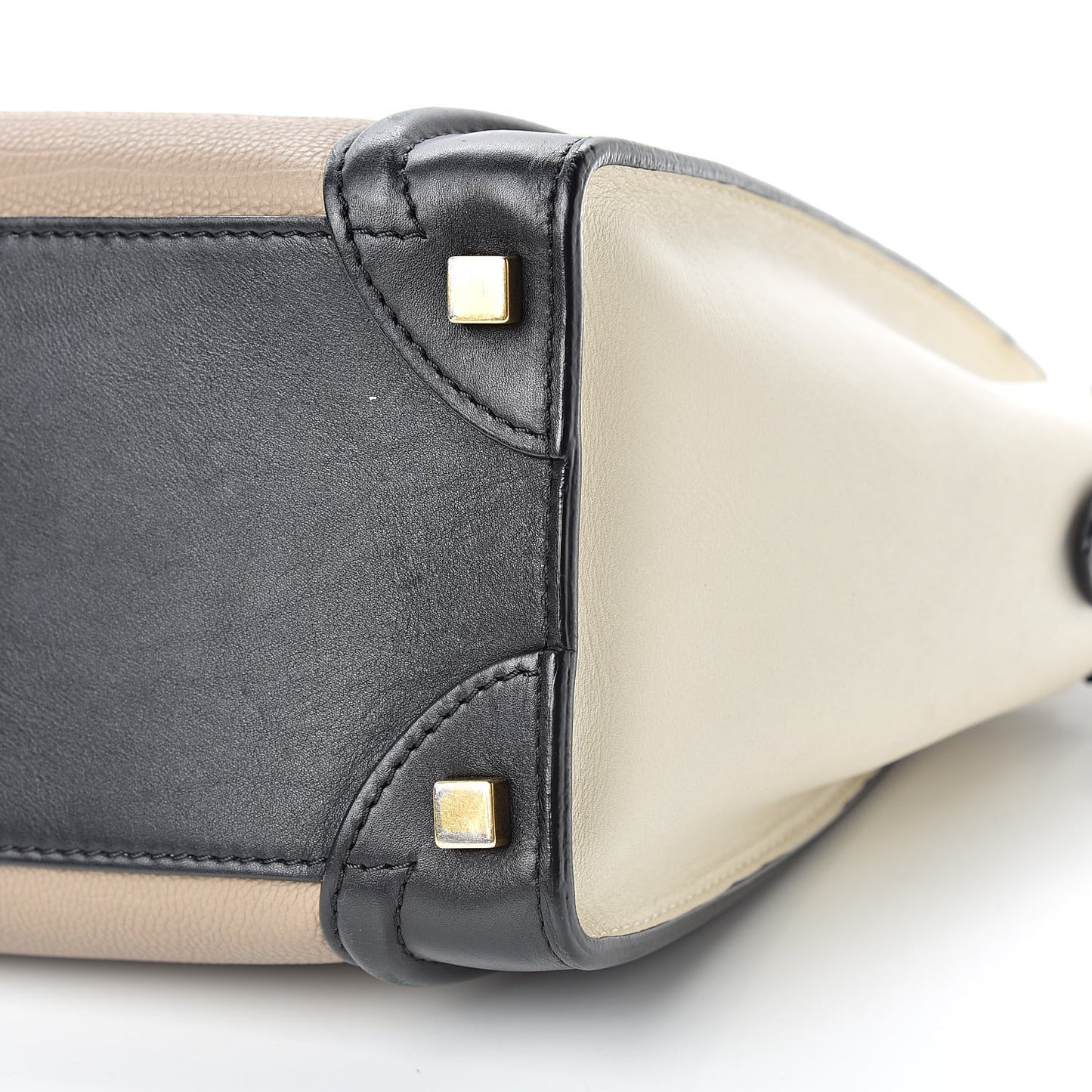 Smooth Calfskin Micro Tri-Color Luggage Black