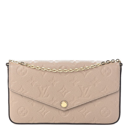 Louis Vuitton Empreinte Pochette Felicie Chain Wallet Tourterelle 1 of 12