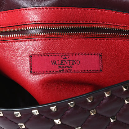 Valentino Garavani Nappa Large Rockstud Spike Shoulder Bag Rubin 9 of 14