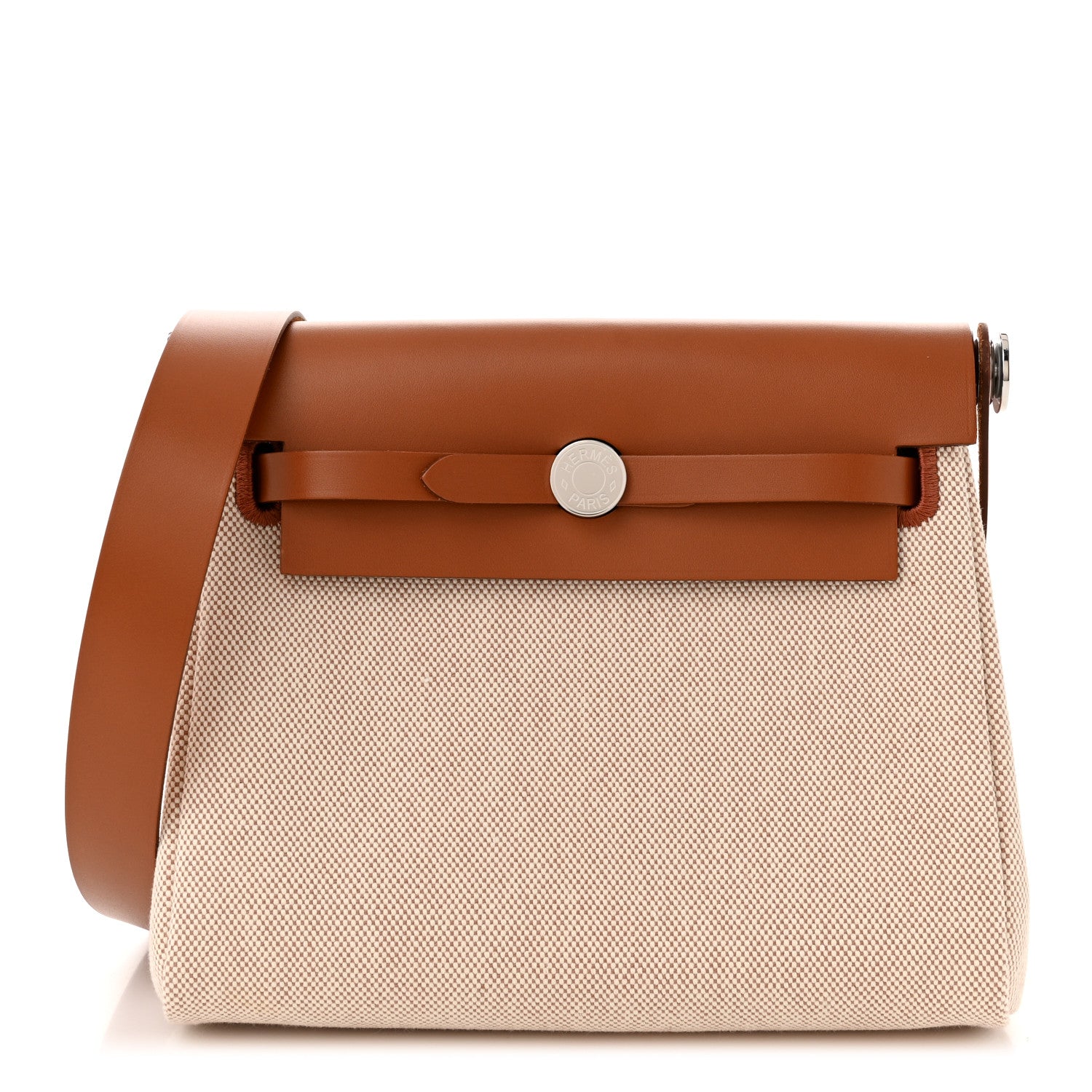 Hermes Military Toile Vache Hunter Herbag Zip Retourne 20 Ecru Beige Fauve 1 of 10