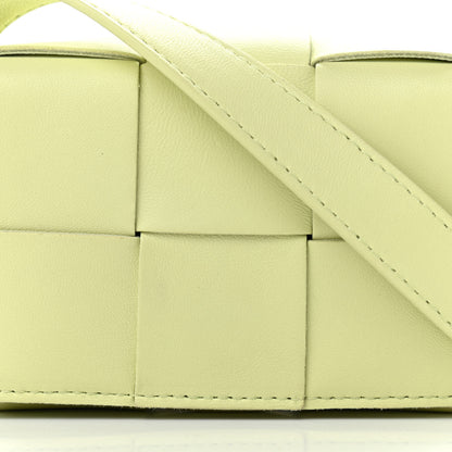 Bottega Veneta Lambskin Maxi Intrecciato Extra Mini Cassette Crossbody Bag Lemon Washed 7 of 9