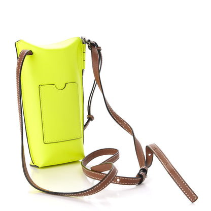 Loewe Smooth Calfskin Smiley Face Gate Pocket Neon Yellow 3 of 11