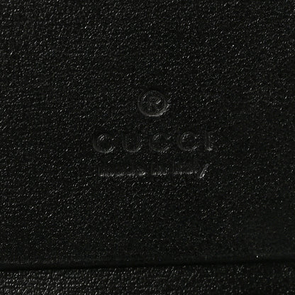 Gucci Calfskin Web Trapuntata GG Marmont Card Case Wallet Black 6 of 7
