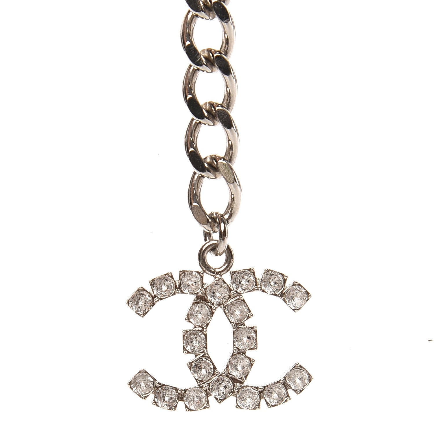 Chanel Crystal CC Logo Choker Necklace Silver 254615 – FASHIONPHILE