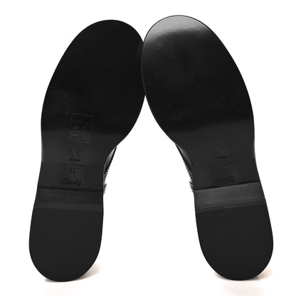 Louis Vuitton Calfskin Monogram Metropolis Flat Ranger Boots 40 Black 5 of 9