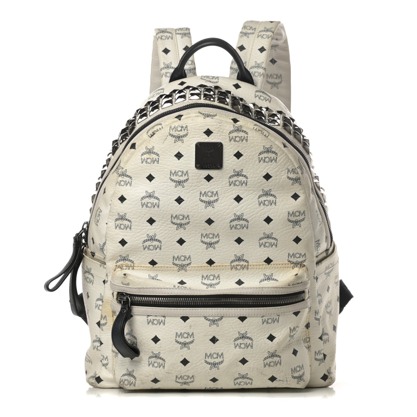 Visetos Crown Stud Medium Stark Backpack White