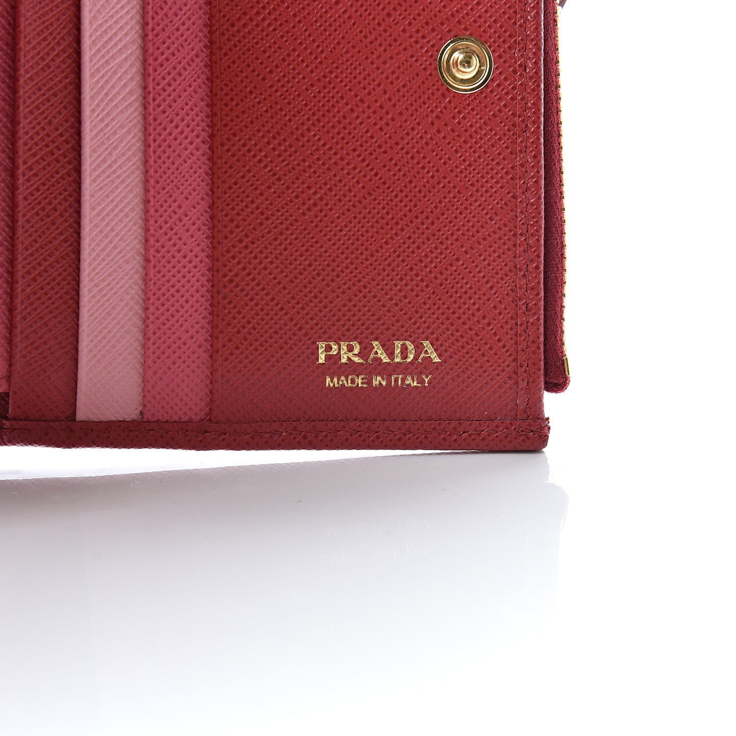 Saffiano Colour Compact Wallet Fuoco Petalo