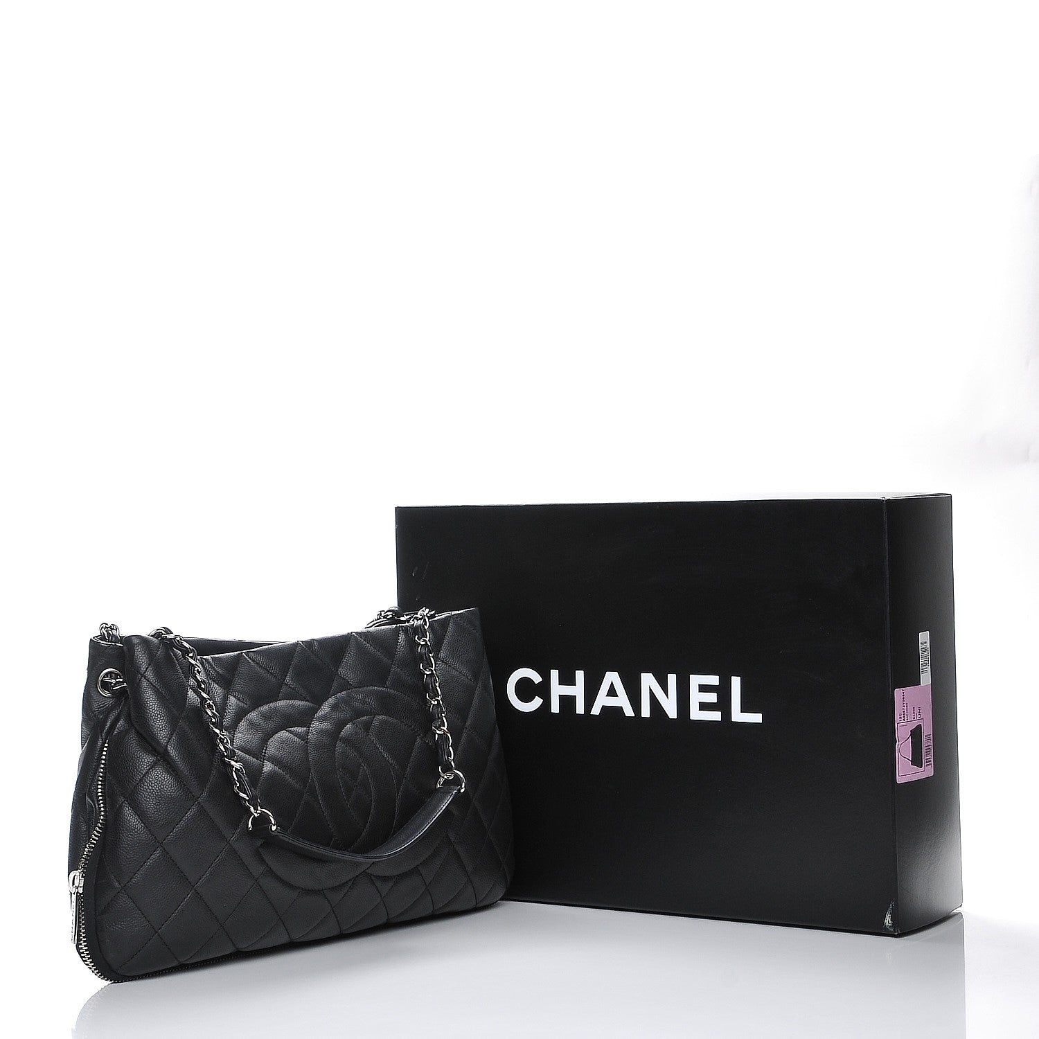 Chanel Caviar Quilted Expandable Zip Shoulder Bag Black 8 of 8