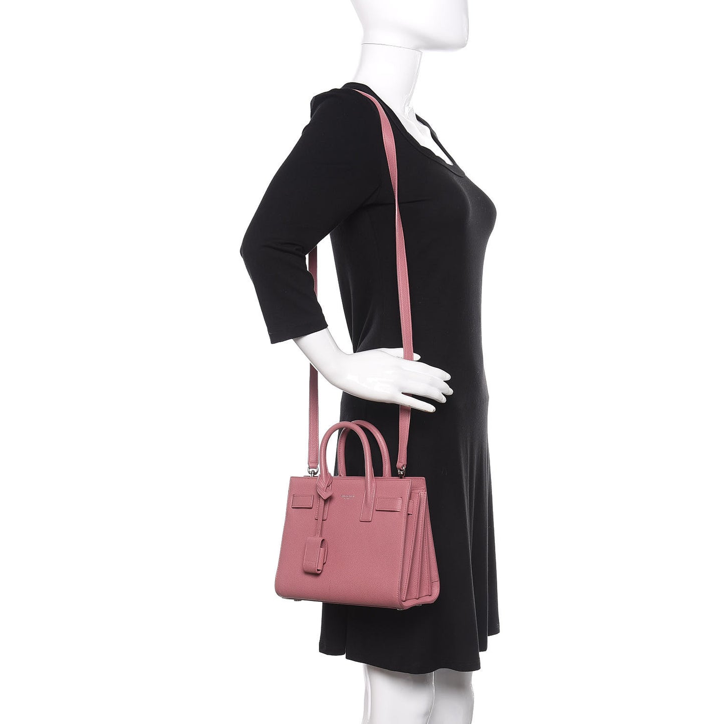 Grained Calfskin Nano Sac De Jour Pink