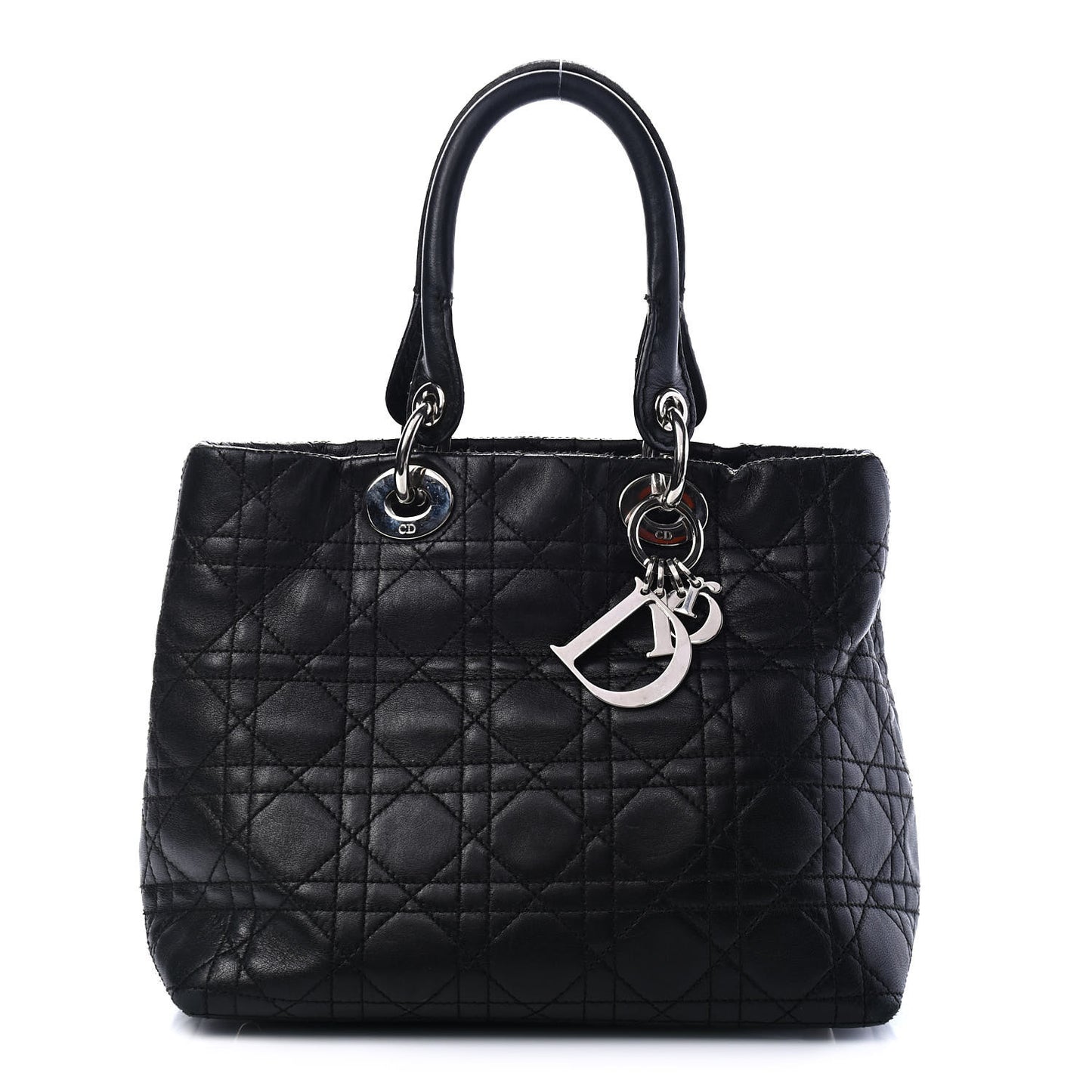 Lambskin Cannage Small Soft Lady Dior Tote Black