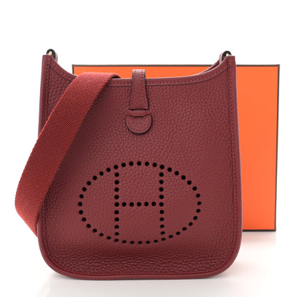 Hermes Taurillon Clemence Amazone Evelyne TPM Rouge H 11 of 11
