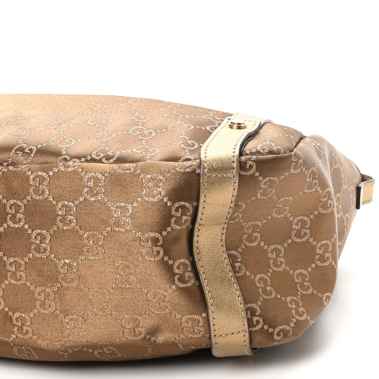Gucci Satin Monogram Medium Abbey Shoulder Bag Bronze 10 of 10