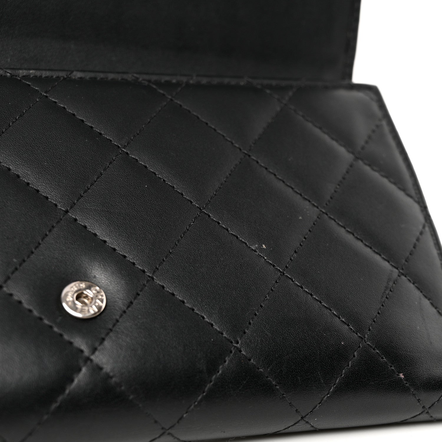 Chanel Calfskin Quilted Cambon Long Double Wallet Black 9 of 10