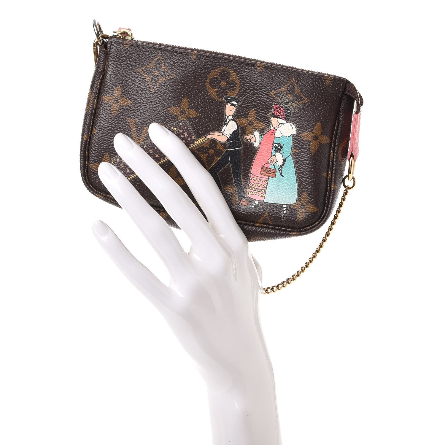 Louis Vuitton Monogram Illustre Mini Pochette Accessories Rose 2 of 8