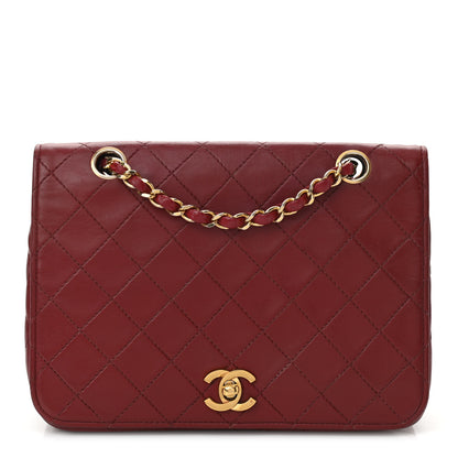 Chanel Lambskin Quilted Small Single Flap Bag Red 1 of 12