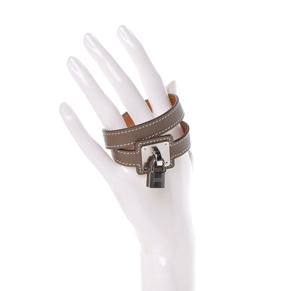 Hermes Swift O'Kelly Double Tour Bracelet T2 Etoupe 2 of 6