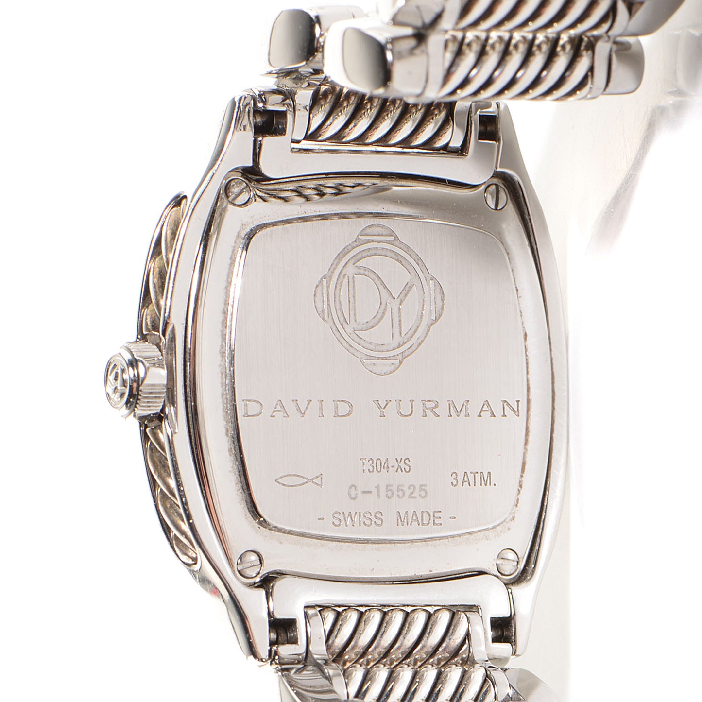 Stainless Steel Sterling Silver Diamond Mother of Pearl 25mm Thoroughbred Quartz Watch