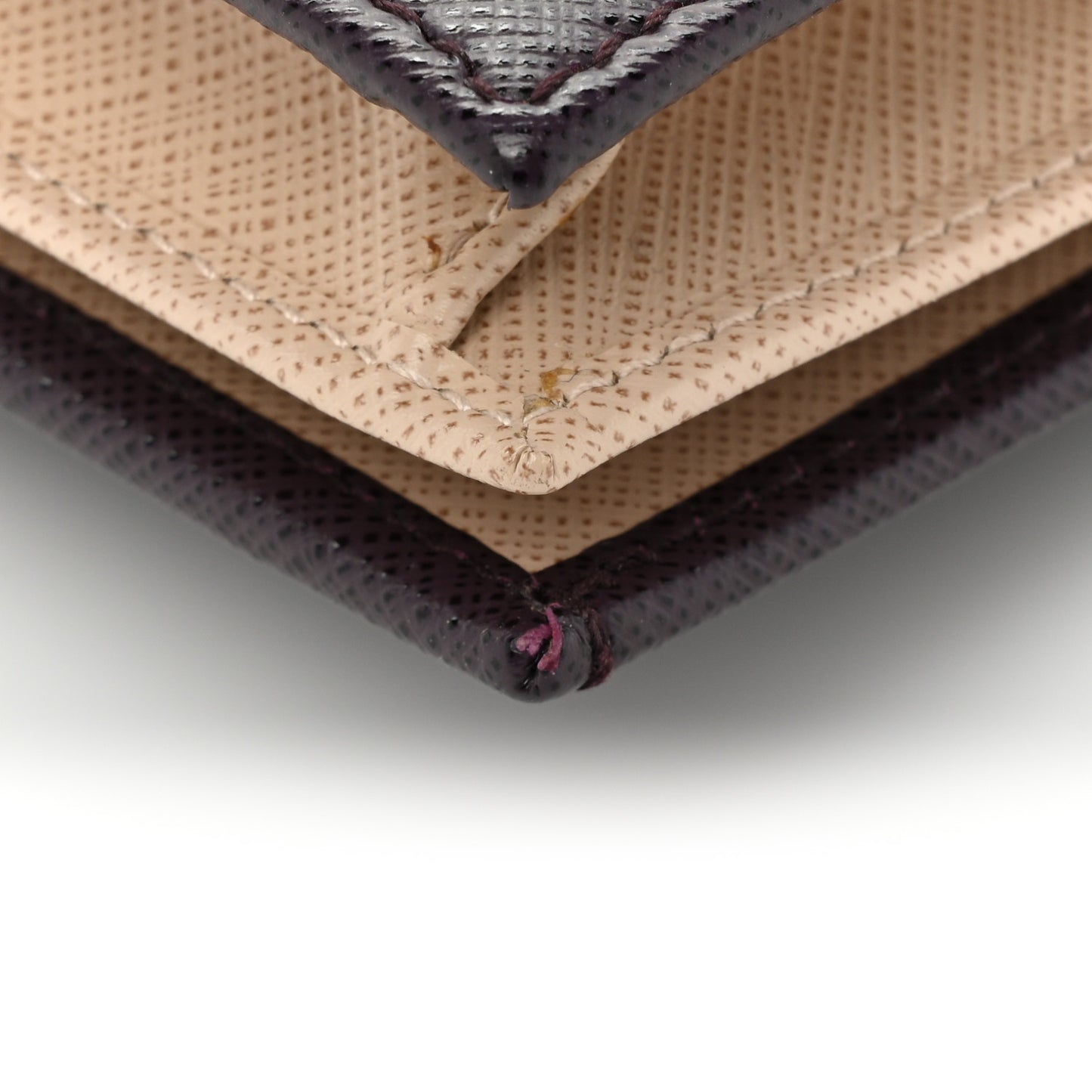 Calfskin Vara Wallet On Chain Plum