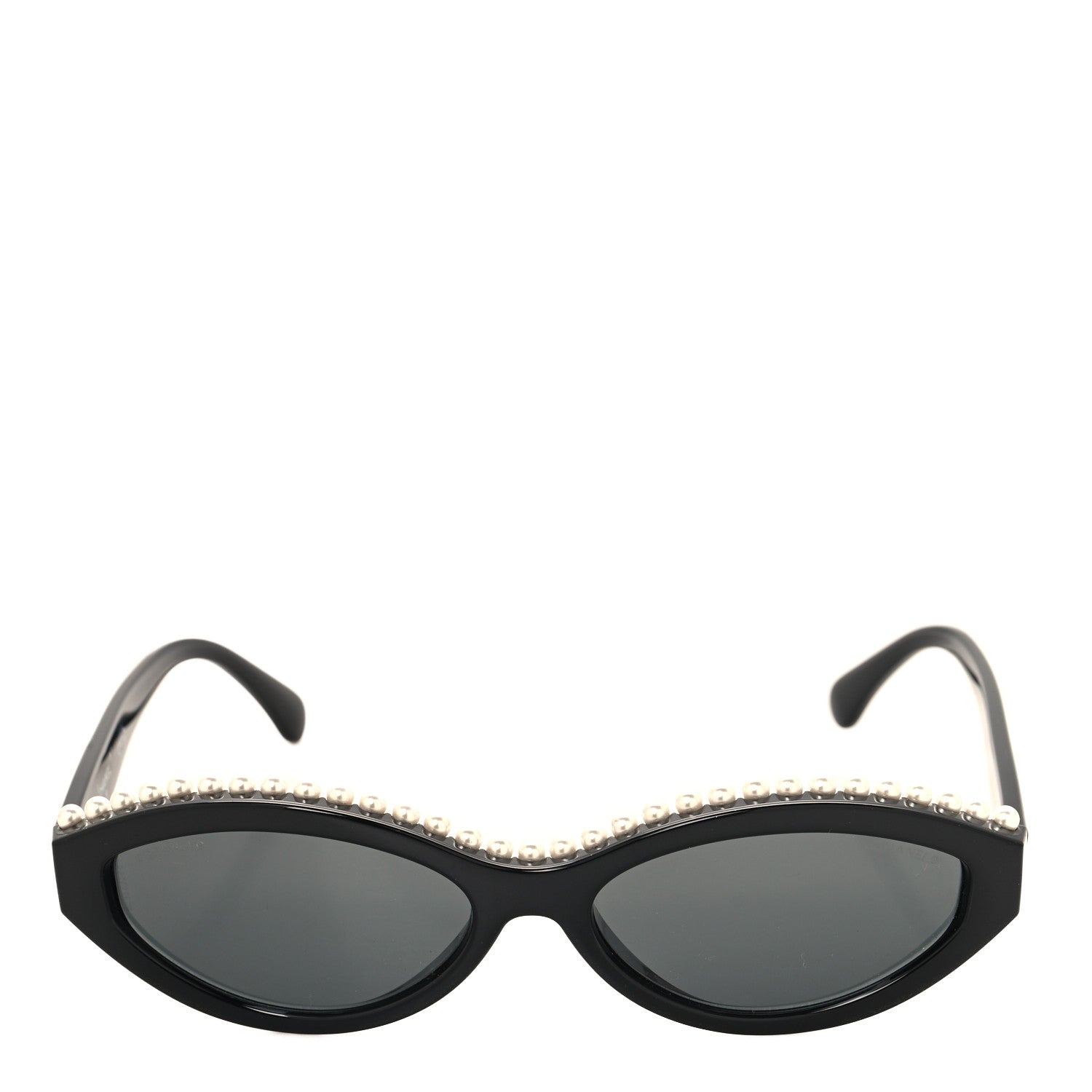Chanel Acetate Pearl Oval Sunglasses 71508 Black 2 of 7